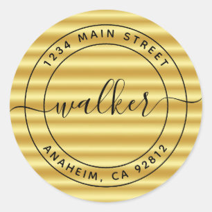 Adesivo Redondo Crie seu próprio endereço de retorno redondo