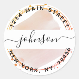 Adesivo Redondo Crie seu próprio endereço de retorno redondo