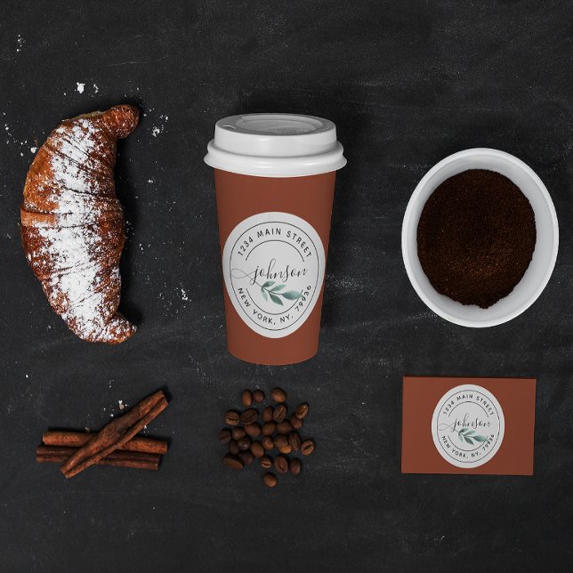 Adesivo Redondo Crie Seu Próprio Endereço De Retorno Redondo Cláss (Criador carregado)