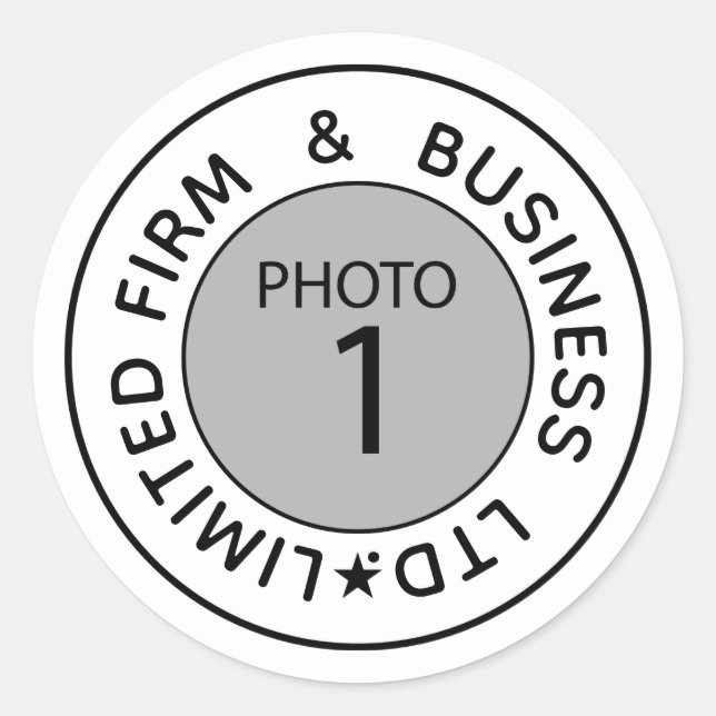 Adesivo Redondo Crie seu próprio modelo personalizado de texto per (Frente)