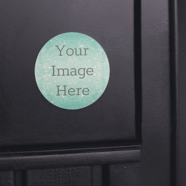 Adesivo Redondo Crie Seu Próprio Pó Brilhante Azul Água Metálico (Criador carregado)