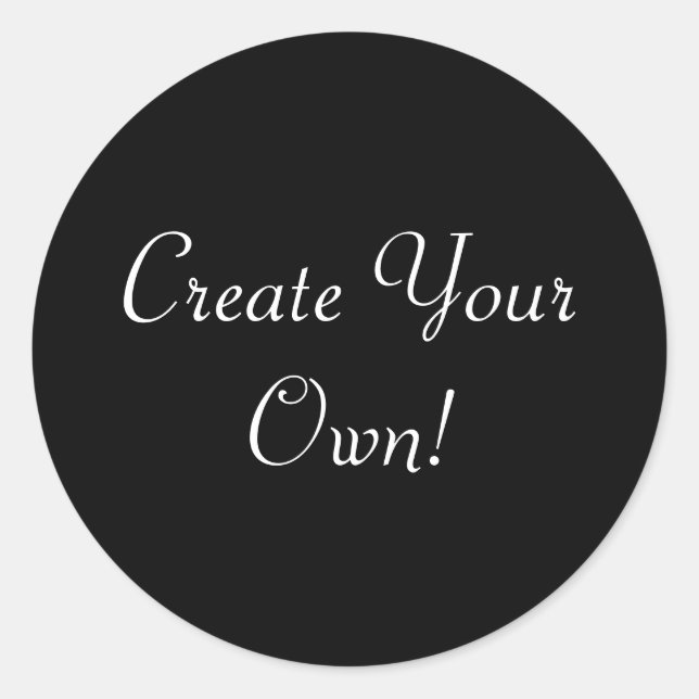 Adesivo Redondo Crie seu próprio preto (Frente)