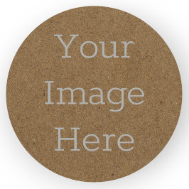 Adesivo Redondo Crie Seu Próprio Quadro de Papel Kraft Marrom Escu