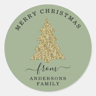 Adesivo Redondo Crie seu próprio sábio brilhante Dourado verde