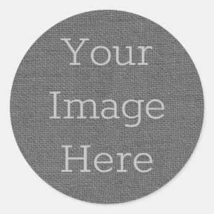 Adesivo Redondo Crie Seu Próprio Tecido de Linho com Estampa de Sa