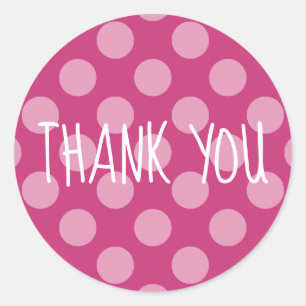 Adesivo Redondo Crie sua própria Bolinhas Obrigado