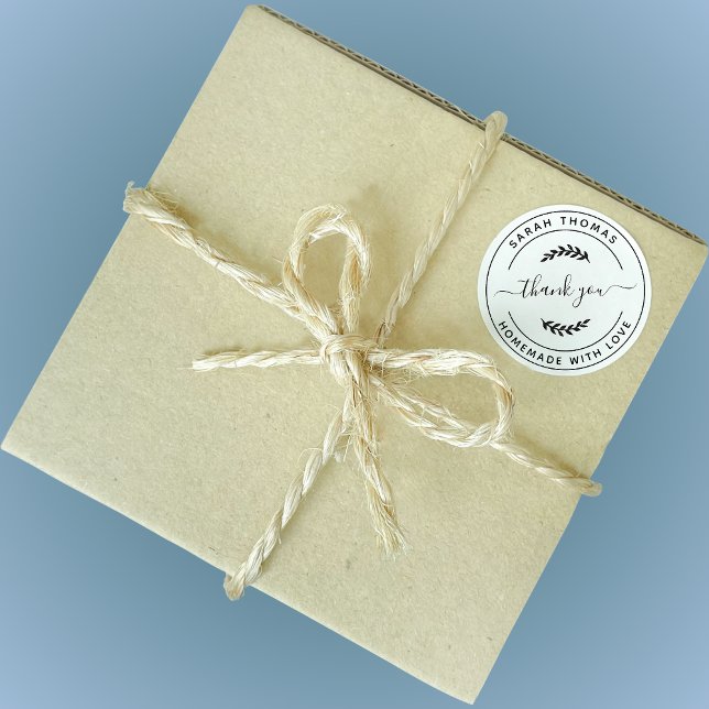 Adesivo Redondo Crie sua própria casa com amor Obrigado (Criador carregado)