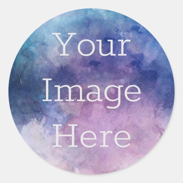 Adesivo Redondo Crie Sua Própria Cor de Água Azul + Puro (Frente)