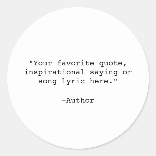 Adesivo Redondo Crie sua própria cotação (Frente)