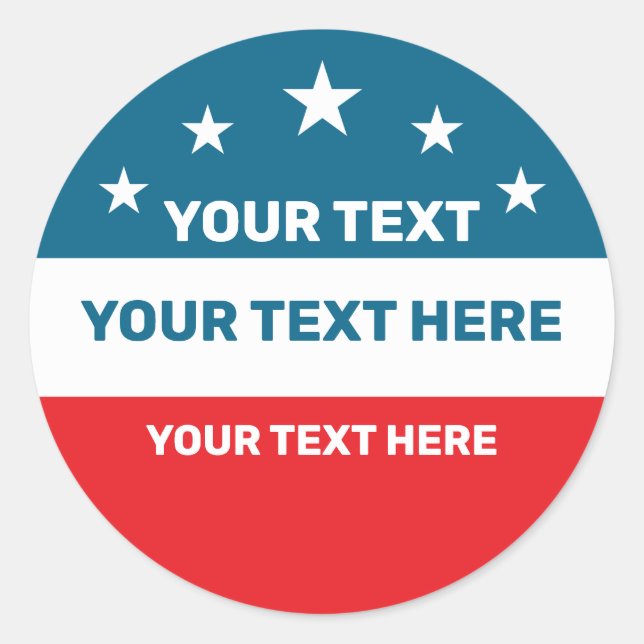 Adesivo Redondo Crie sua própria eleição (Frente)