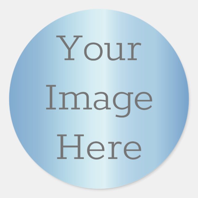 Adesivo Redondo Crie Sua Própria Folha Azul De Gelo Congelada Metá (Frente)