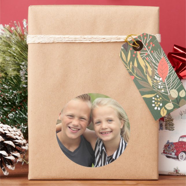 Adesivo Redondo Crie sua própria foto (Feriado)