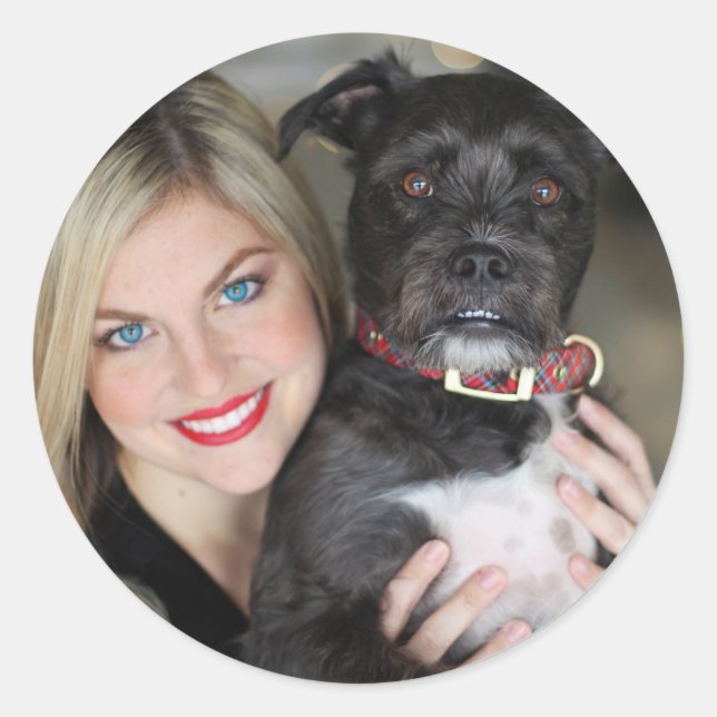 Adesivo Redondo Crie sua própria foto (Frente)