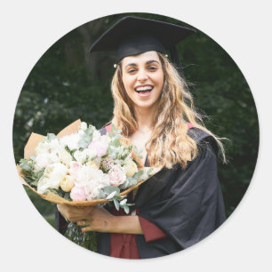 Adesivo Redondo Crie Sua Própria Foto de Graduado Personalizada