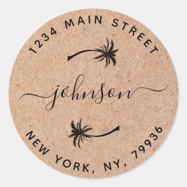 Adesivo Redondo Crie Suas Próprias Palmeiras Retorno Redondo Ender (Frente)