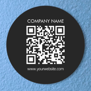 Adesivo Redondo Crie um código QR instantaneamente Design simples