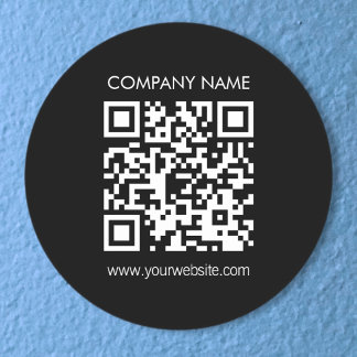 Adesivo Redondo Crie um código QR instantaneamente Design simples