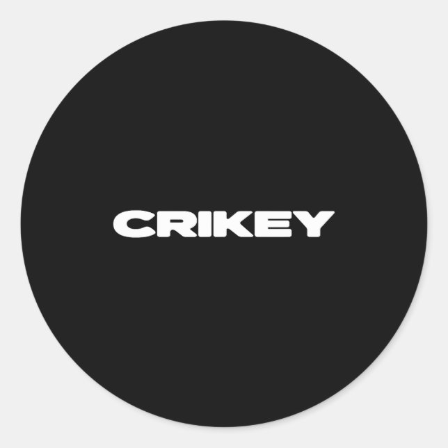 Adesivo Redondo Crikey Australian Phrases Aussie Slang T  (Frente)