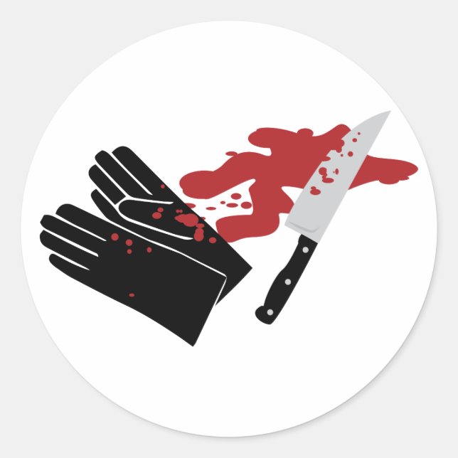 Adesivo Redondo Crime verdadeiro (Frente)