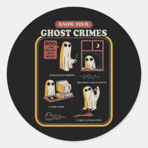 Adesivo Redondo Crimes fantasma