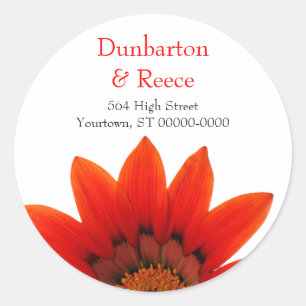 Adesivo Redondo Crimson Daisy Stickers