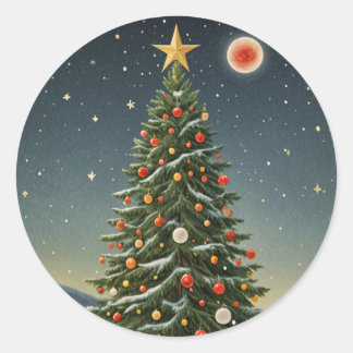 Adesivo Redondo Crimson Noel