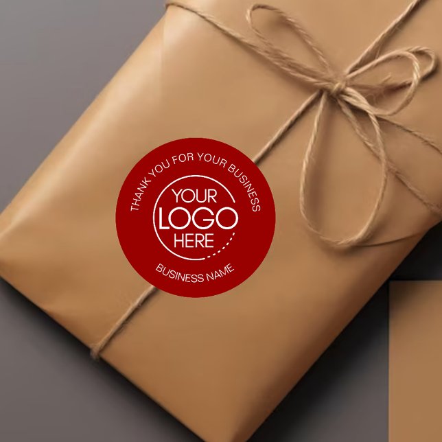 Adesivo Redondo Crimson Red Business Obrigado (Criador carregado)