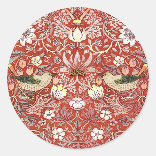 Adesivo Redondo Crimson Strawberry Thef Stickers (Frente)