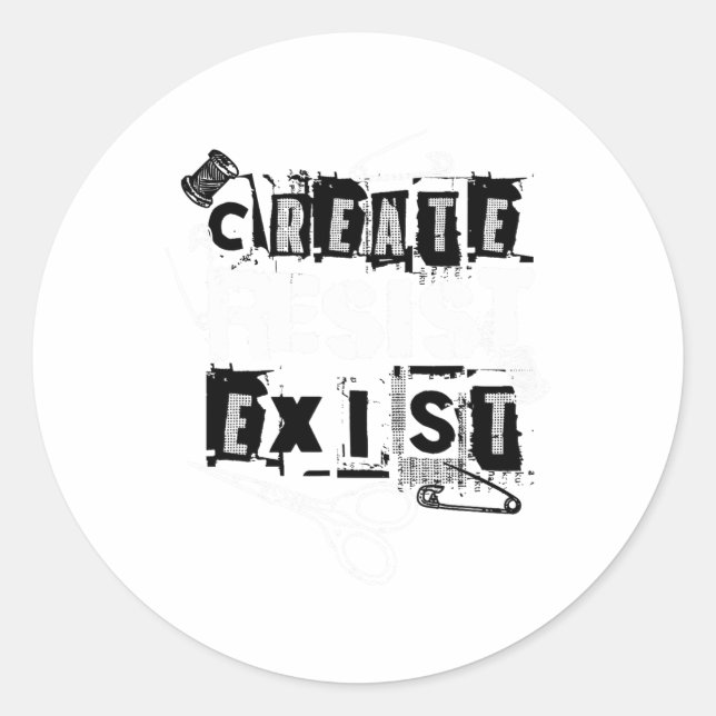 Adesivo Redondo Crio Creed do Punk (Frente)