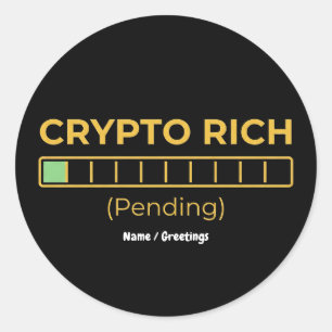Adesivo Redondo Criptografar Rico Pendente Barra de Carregamento E