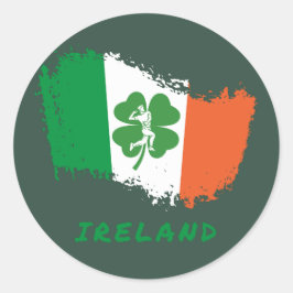 Adesivo Redondo Críquete da Irlanda