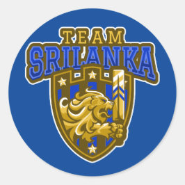 Adesivo Redondo Críquete do Sri Lanka