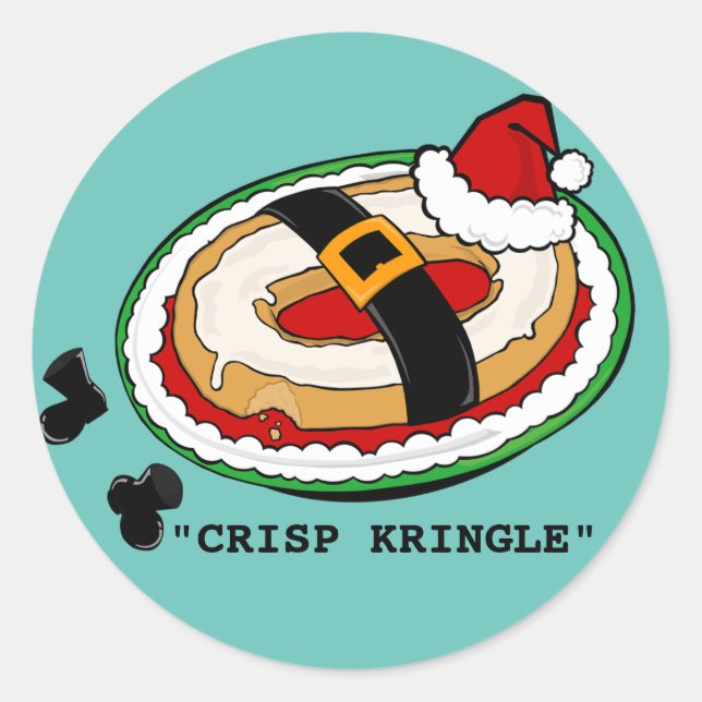 ADESIVO REDONDO CRISP KRINGLE ROUND CHRISTMAS STICKER (Frente)
