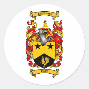 ADESIVO REDONDO CRISTA DA FAMÍLIA DE CHARNECA - BRASÃO DA CHARNE