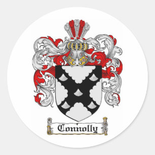 ADESIVO REDONDO CRISTA DA FAMÍLIA DE CONNOLLY - BRASÃO DE CONNOL