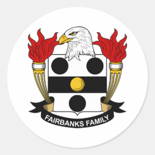 Adesivo Redondo Crista da família de Fairbanks