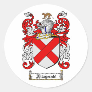 ADESIVO REDONDO CRISTA DA FAMÍLIA DE FITZGERALD - BRASÃO DE