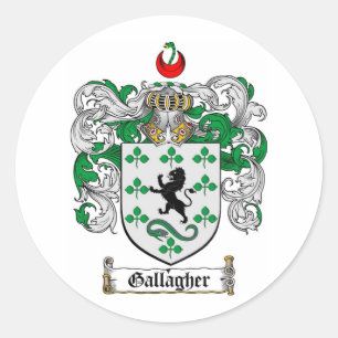 ADESIVO REDONDO CRISTA DA FAMÍLIA DE GALLAGHER - BRASÃO DE