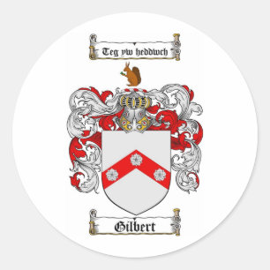 ADESIVO REDONDO CRISTA DA FAMÍLIA DE GILBERT - BRASÃO DE GILBERT