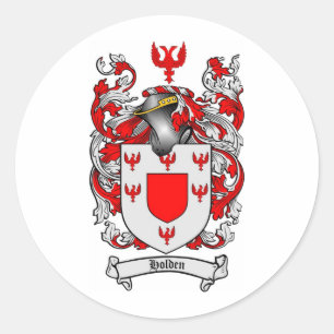 ADESIVO REDONDO CRISTA DA FAMÍLIA DE HOLDEN - BRASÃO DE HOLDEN