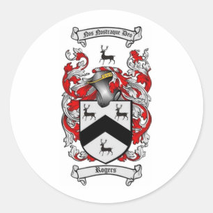 Adesivo Redondo Crista da família de ROGERS