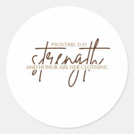 Adesivo Redondo Cristã da Forte e Honra das Mulheres