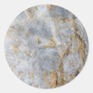 Adesivo Redondo Cristal de quartzo cinzento clássico