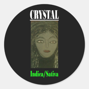 ADESIVO REDONDO CRISTAL INDICA SATIVA