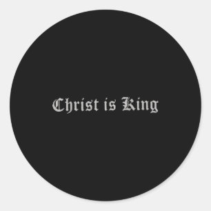 Adesivo Redondo Cristianismo Cristão Cristo É Rei Jesus Católico