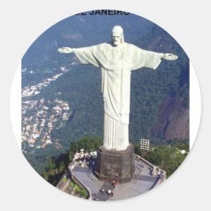 Adesivo Redondo cristo do Rio de Janeiro (Rua K.)