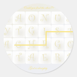 Adesivo Redondo cristo do scrabble