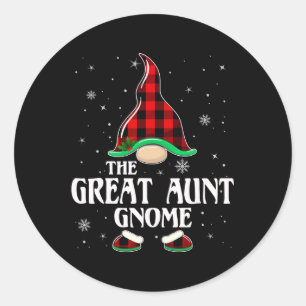 Adesivo Redondo Cristo excelente Tia Gnomo Xadrez Família Buffalo 