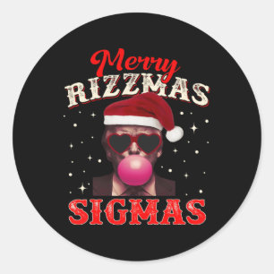 Adesivo Redondo Cristo feliz Rizz Mas Sigmas Gen Alpha Trump Papai