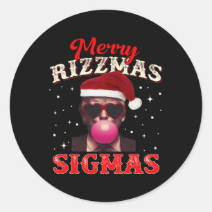 Adesivo Redondo Cristo feliz Rizz Mas Sigmas Gen Alpha Trump Papai